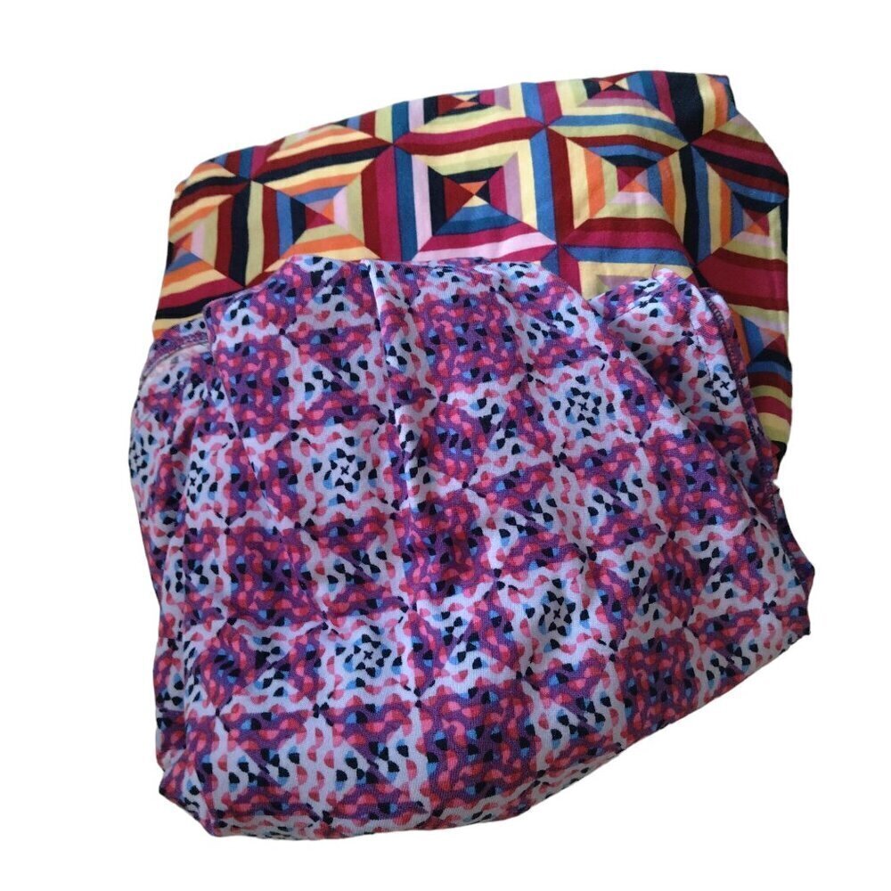 LuLaRoe Women's XXS Irma & Perfect T Lot of 2 Multicolored Short Sleeve Tops L49